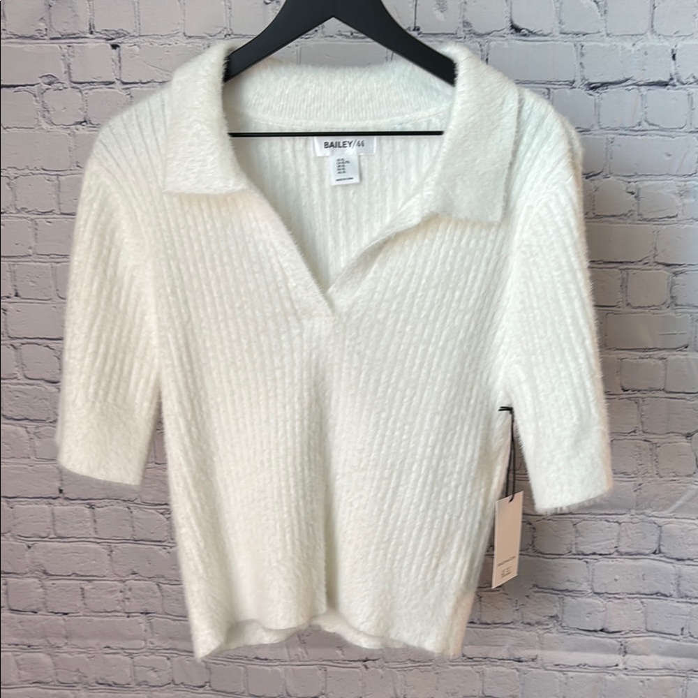 Bailey 44 White Knit Top